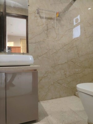 Bathroom in 3 BHK Builder Floor at Sushant Lok I – for Rent