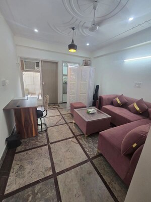 Living Room in 1 BHK Builder Floor at Sushant Lok I – for Rent