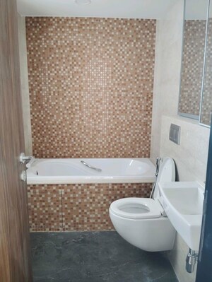 Bathroom in 3 BHK Apartment at Sandesh Nagar – for Sale