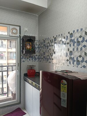 Kitchen in 1 BHK Apartment at Raunak Bliss, Ghodbunder Road – for Rent