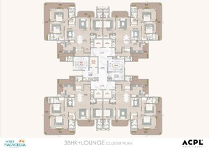 Floor Plan in 3.5 BHK Apartment at Noble Magnollia, Sector 88 – for Sale
