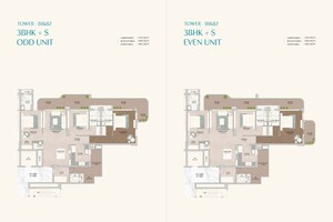 Floor Plan in 3.5 BHK Apartment at Noble Magnollia, Sector 88 – for Sale