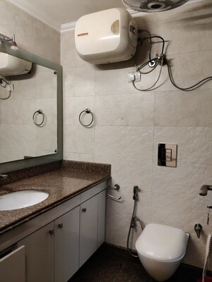Bathroom in 3 BHK Builder Floor at Safdarjung Enclave – for Rent