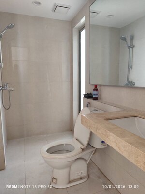 Bathroom in 2 BHK Apartment at Prescon Midtown Bay, Mahim West – for Rent