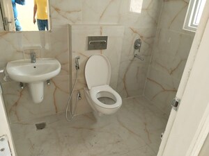 Bathroom in 3 BHK Apartment at Omaxe The Palace, Gomti Nagar – for Rent