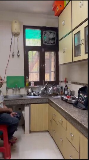 Kitchen in 2 BHK Builder Floor at East Of Kailash – for Rent