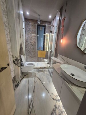 Bathroom in 4 BHK Apartment at Lodha The World Towers World One Tier 2, Worli – for Rent