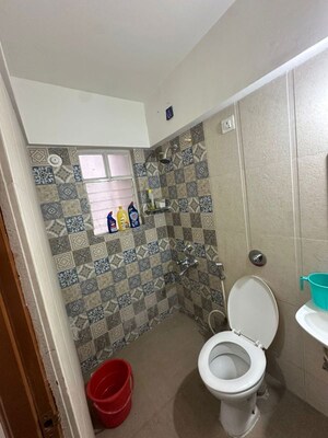 Bathroom in 1 BHK Apartment at Goel Ganga Amber, Tathawade – for Rent