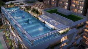 Swimming Pool in 2.5 BHK Apartment at Vajra West City, Osman Nagar – for Sale