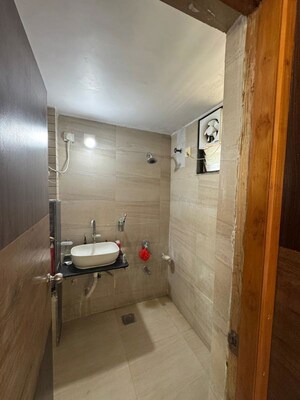 Bathroom in 3 BHK Apartment at Dev Aurum, Prahlad Nagar – for Sale