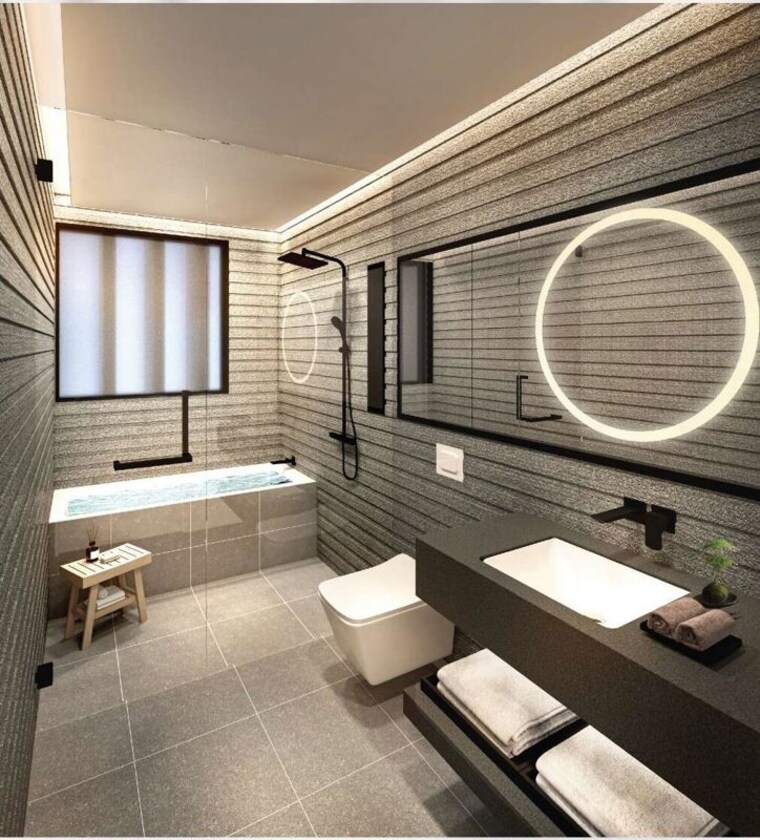 Washroom, krisumi-waterside-residences Studio 1000 Sq.Ft. Apartment In Sector 36a Gurgaon 10373581