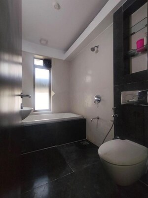Bathroom in 3 BHK Apartment at Lodha Luxuria, Majiwada – for Rent