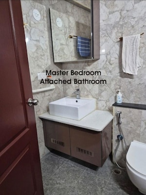 Bathroom in 3 BHK Apartment at Salarpuria Sattva Signet, Kasavanahalli – for Rent