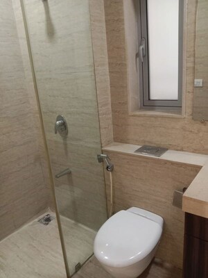 Bathroom in 3 BHK Apartment at Oberoi Realty Exquisite, Goregaon East – for Rent