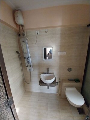 Bathroom in 2 BHK Apartment at Sandesh Nagar – for Rent