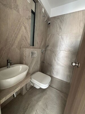 Bathroom in 2 BHK Apartment at Prescon Midtown Bay, Mahim West – for Rent