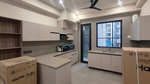 Kitchen in 3 BHK Builder Floor at Dlf Phase V – for Rent