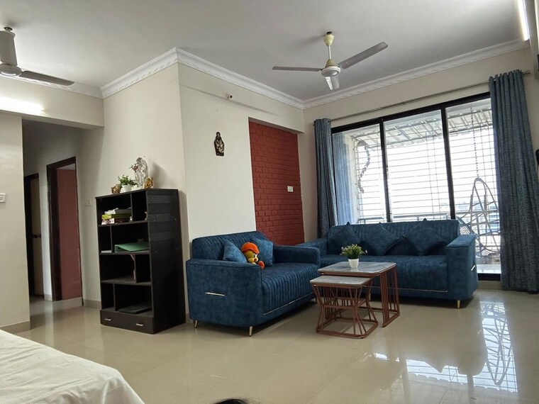Living Room, grow-more-tower 2 Bedroom 1150 Sq.Ft. Apartment In Kharghar Navi Mumbai 10374114
