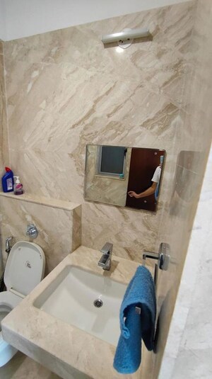 Bathroom in 1 BHK Apartment at Amanora Gold Towers, Hadapsar – for Rent