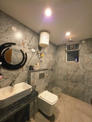 Bathroom in 3 BHK Apartment at Maidan Garhi – for Rent