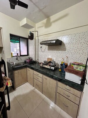 Kitchen in 1 BHK Apartment at Rutu Enclave, Kasarvadavali – for Rent