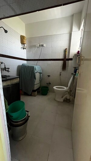 Bathroom in 3 BHK Apartment at Balaji Krupa CHS, Nerul – for Rent