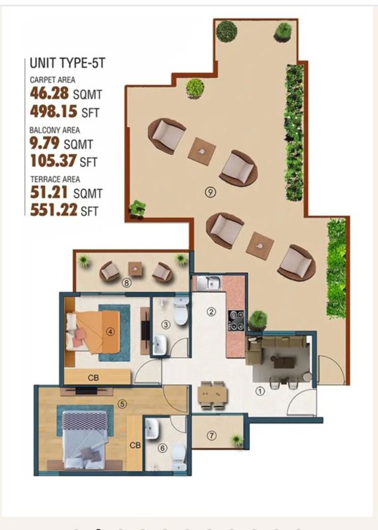 Floor Plan, hcbs-auroville 3 Bedroom 1600 Sq.Ft. Apartment In Sector 103 Gurgaon 10373211