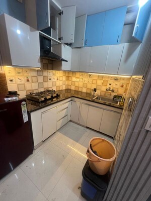 Kitchen in Studio Builder Floor at Laxman Chowk – for Rent