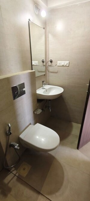 Bathroom in 1 BHK Apartment at Kanakia Spaces Zen World, Kanjurmarg East – for Rent