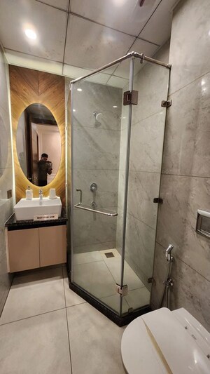 Bathroom in 3 BHK Builder Floor at NKV Golden Avenue, Sohna Sector 35 – for Rent