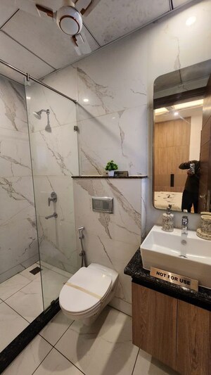Bathroom in 3 BHK Builder Floor at NKV Golden Avenue, Sohna Sector 35 – for Rent
