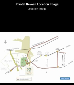 2 BHK Apartment – Map Location View at Pivotal Devaan, Sector 84 - for Sale