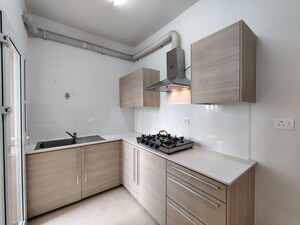 Kitchen in 3.5 BHK Apartment at Bhartiya Nikoo Homes Phase 2, Thanisandra Main Road – for Rent