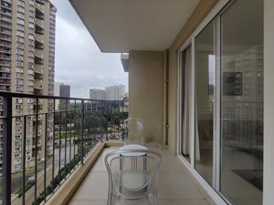 Balcony in 3.5 BHK Apartment at Bhartiya Nikoo Homes Phase 2, Thanisandra Main Road – for Rent