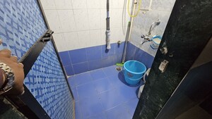 Bathroom in 1 BHK Apartment at Fam CHS, Kopar Khairane – for Rent