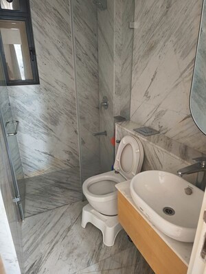 Bathroom in 1 BHK Apartment at Lodha New Cuffe Parade, Wadala – for Rent