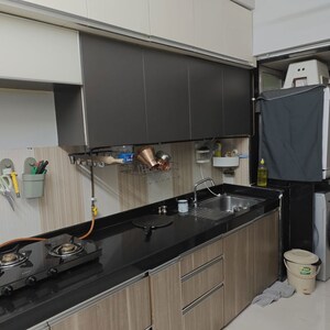 Kitchen in 2 BHK Apartment at Castle Rock Apartment, Bhakti Park – for Rent
