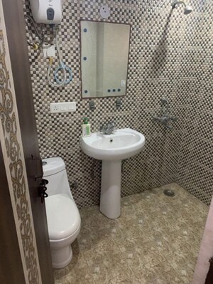 Bathroom in 2.5 BHK Apartment at LandCraft River Heights, Raj Nagar Extension – for Rent