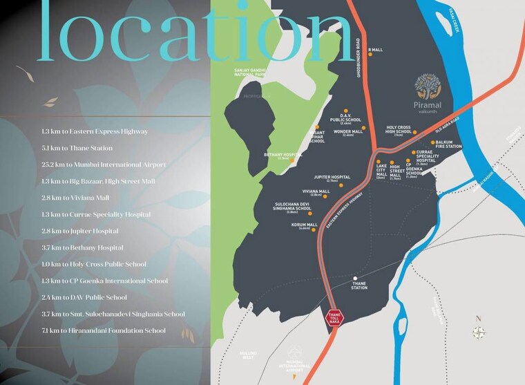 Map Location, piramal-vaikunth-cluster-4 1.5 Bedroom 455 Sq.Ft. Apartment In Balkum Pada Thane 10375493