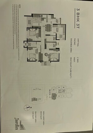 3 BHK Apartment For Rent in TVS Emerald Jardin, Singasandra