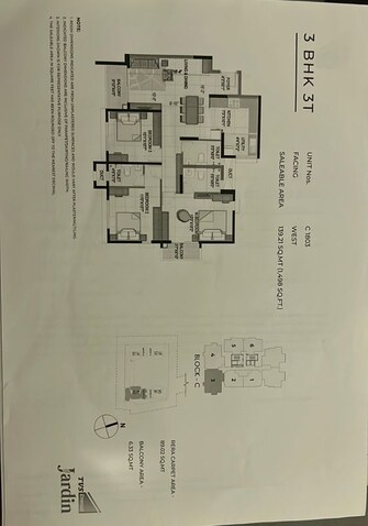 3 BHK 1498 Sq.Ft. Apartment in TVS Emerald Jardin