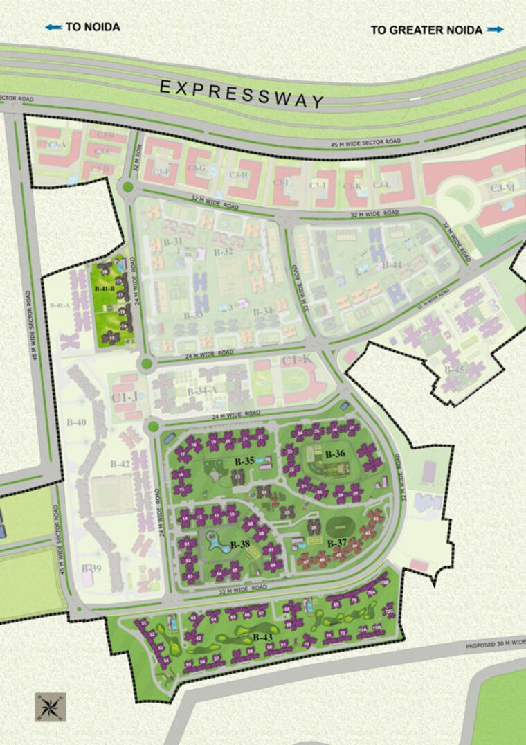 Master Plan, jaypee-green-kosmos-phase-ii 3 Bedroom 1230 Sq.Ft. Apartment In Sector 134 Noida 10375486