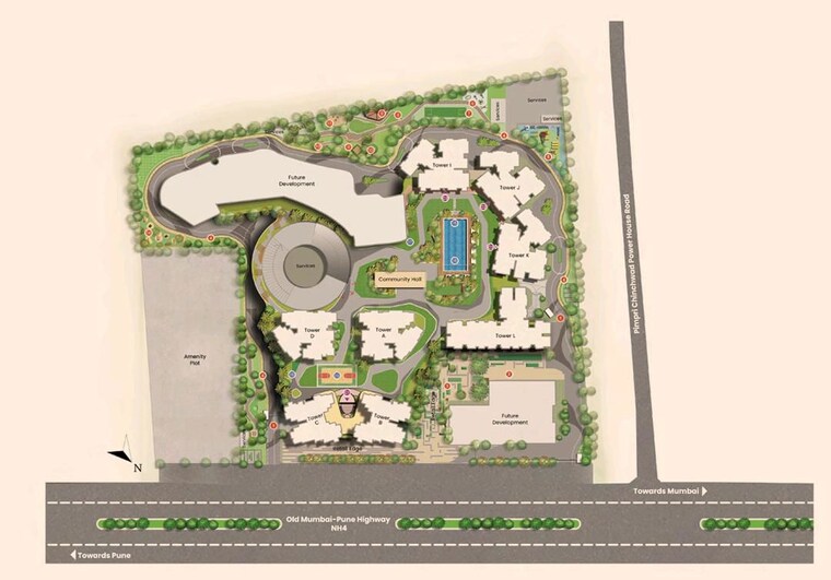 Master Plan, mahindra-citadel 2 Bedroom 838 Sq.Ft. Apartment In Pimpri Pune 10375625