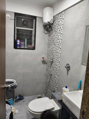 Bathroom in 1 BHK Apartment at Sushanku Avenue 36, Goregaon West – for Rent