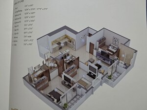 Floor Plan in 3 BHK Apartment at Salarpuria Sattva Cadenza, Kudlu Gate – for Sale