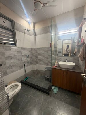 Bathroom in 2 BHK Builder Floor at Jalvayu Vihar – for Rent