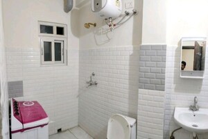 Bathroom in 1 BHK Apartment at AVJ Heightss, Zeta I Greater Noida – for Rent