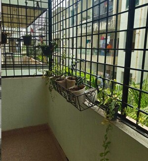 Balcony in 2 BHK Apartment at Vijetha Gardenia, Muneshwara Nagar – for Rent