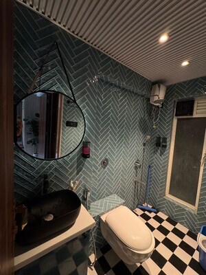 Bathroom in 2 BHK Apartment at Chandak 34 Park Estate, Goregaon West – for Rent