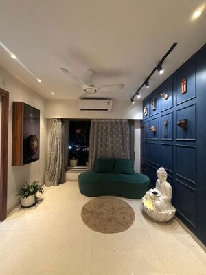 Living Room in 2 BHK Apartment at Chandak 34 Park Estate, Goregaon West – for Rent